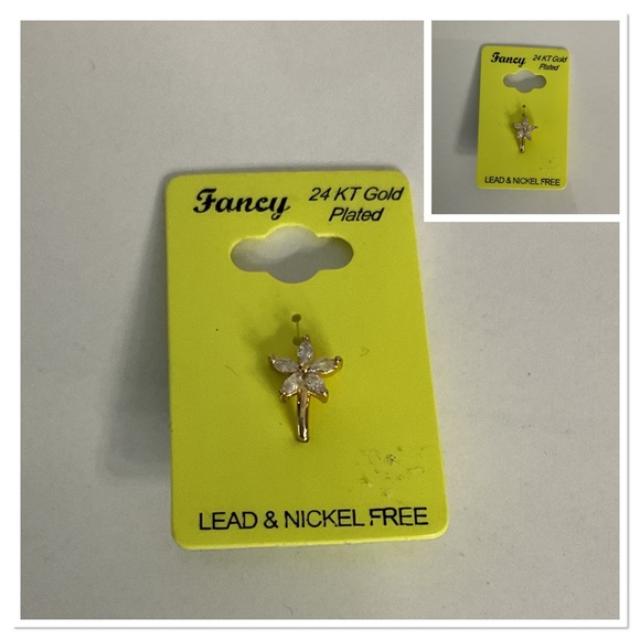 24k No Piercings Diamond Nose Ring - Picture 1 of 5